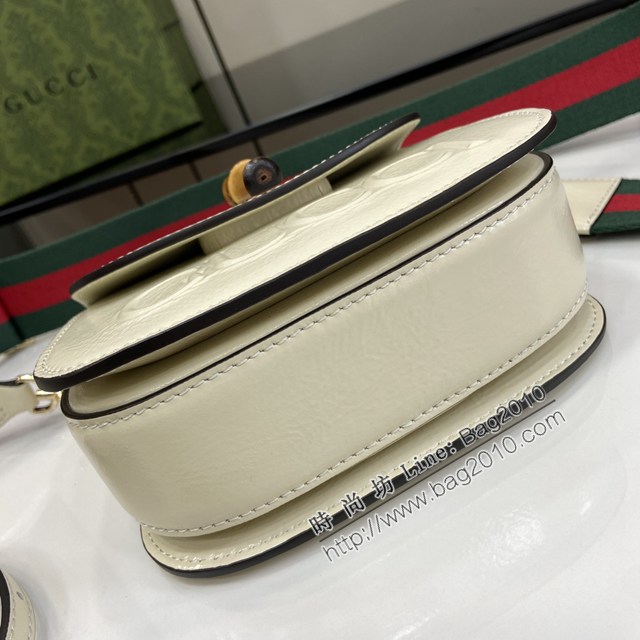 Gucci專櫃古馳最新款Bamboo 1947系列迷你竹節手提包肩背女包 jh2453型號：786482
